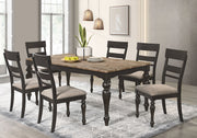 Coaster Furniture Bridget Brown 7pc Dining Room Set