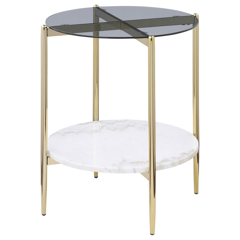 Coaster Furniture Jonelle Smoke Grey End Table