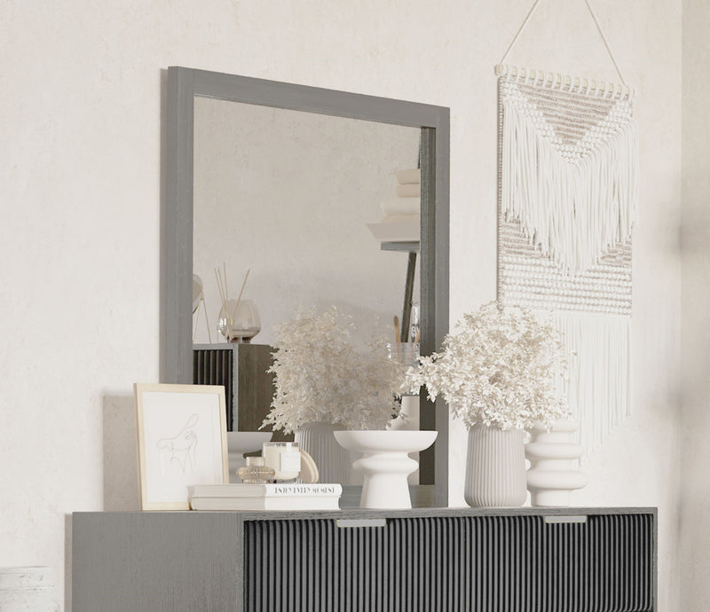 New Classic Furniture Kailani Black Velvet Dresser And Mirror