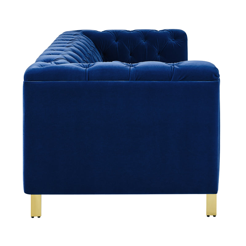 Steve Silver Charlene Blue Velvet Sofa
