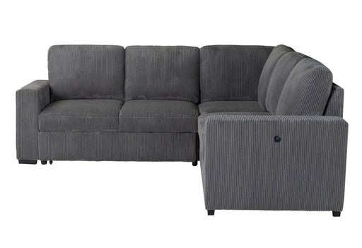 Global Furniture U2660 Grey Sectional without Chaise and Pullout
