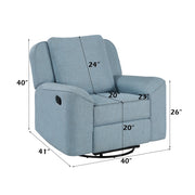 Acme Furniture Destiny Gray Swivel Glider Recliner
