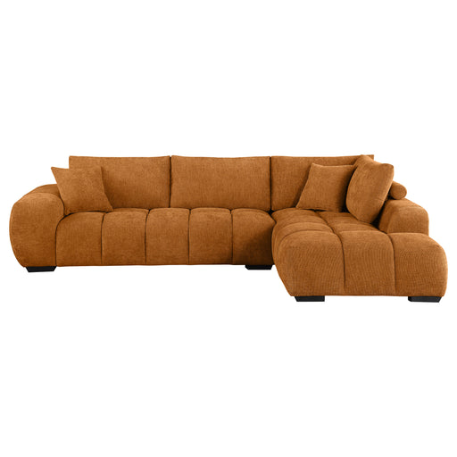 Coaster Furniture Camacho Amber Orange Sectional