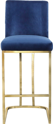 Meridian Furniture Heidi Cream Velvet Gold Counter Height Stool