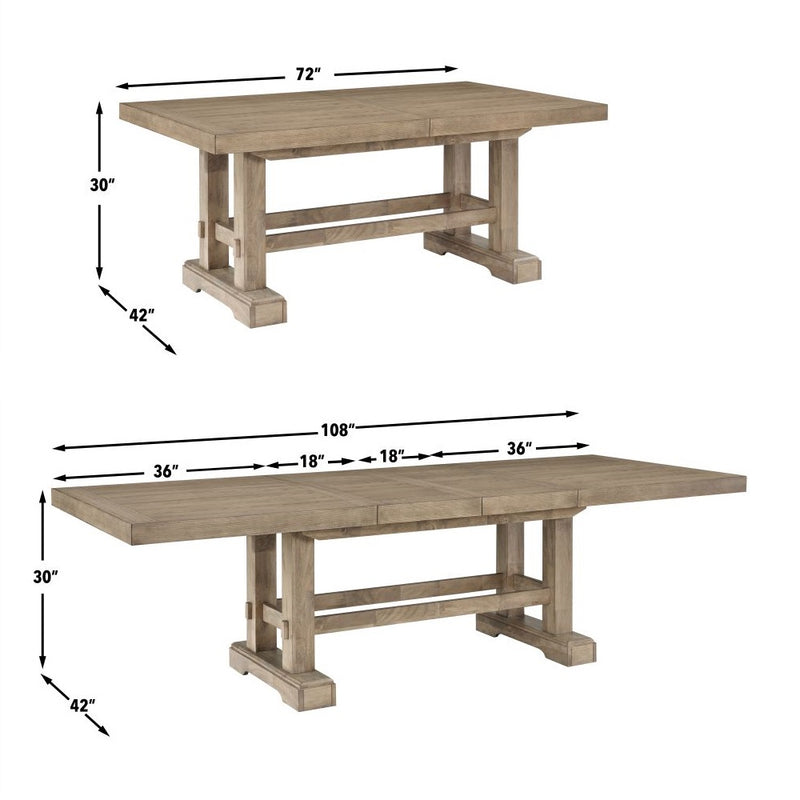 Steve Silver Napa Weathered Sand 7pc Dining Set