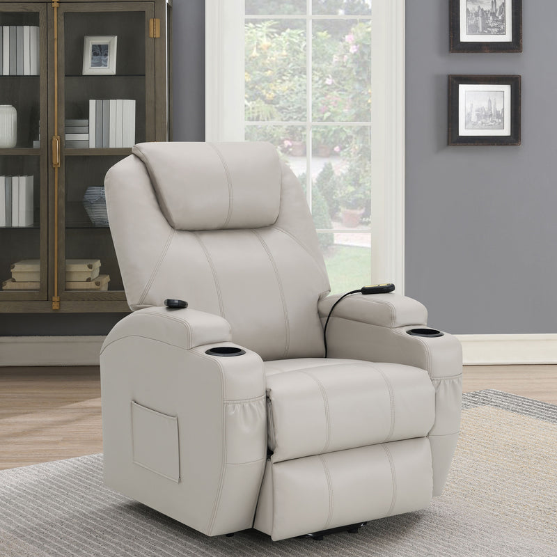 Coaster Furniture Sanger Grey Power Lift Massage Recliner