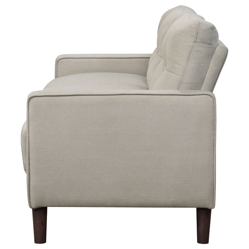 Coaster Furniture Bowen Beige Upholstered Arms Tufted Sofa