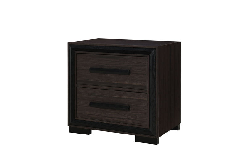 Global Furniture Amelia Black Grey Nightstand