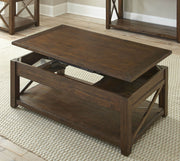 Steve Silver Lenka Mocha Oak 3pc Coffee Table Set