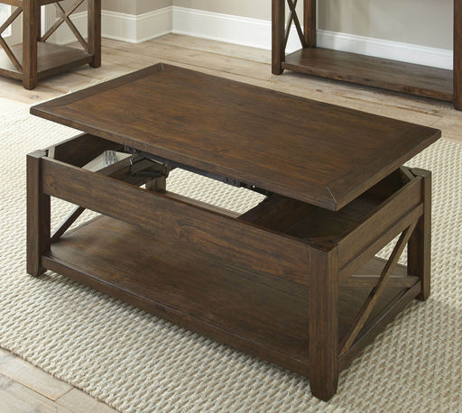 Steve Silver Lenka Mocha Oak 3pc Coffee Table Set