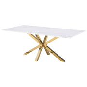 Coaster Furniture Venera White Gold Dining Table