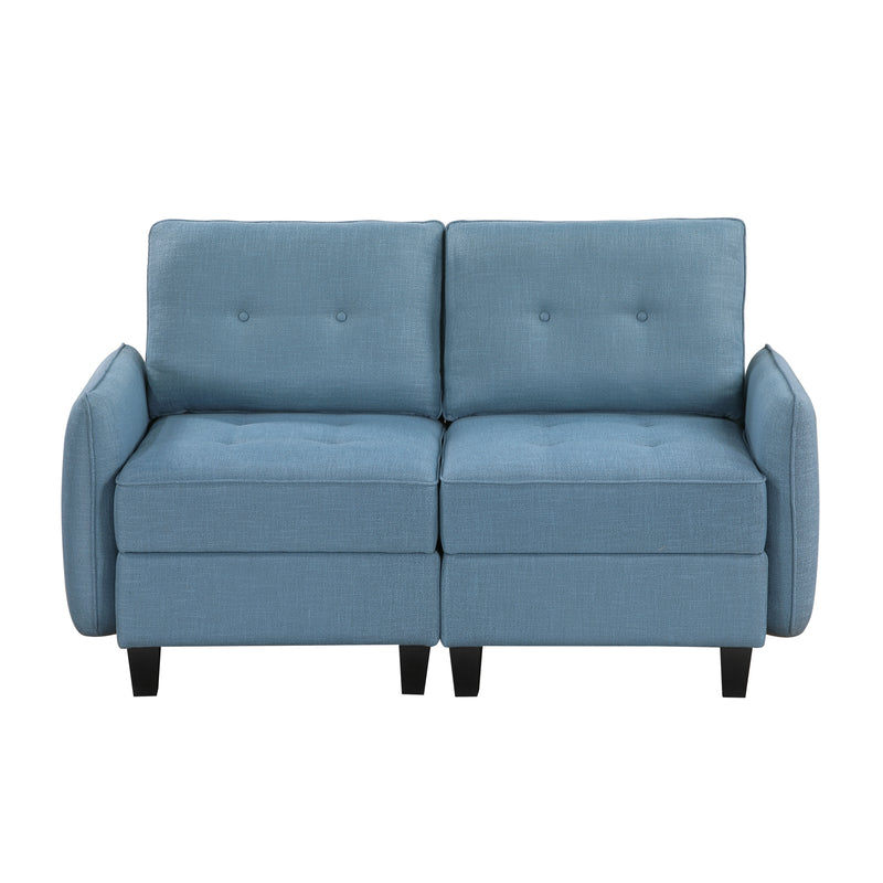Home Elegance Garren Blue 2pc Living Room Set