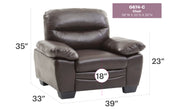 Glory Furniture Marta Gray Faux Leather Chair