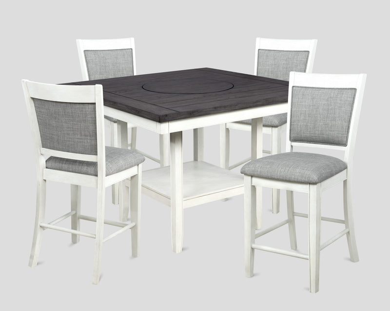 Crown Mark Fulton Chalk Grey Counter Height Table
