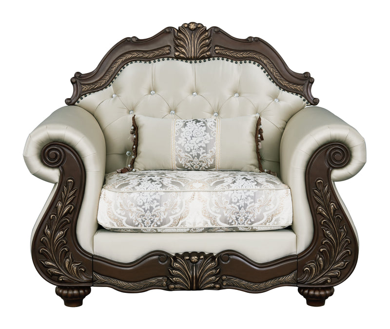 Acme Furniture Pierce Beige Chair with Pillow