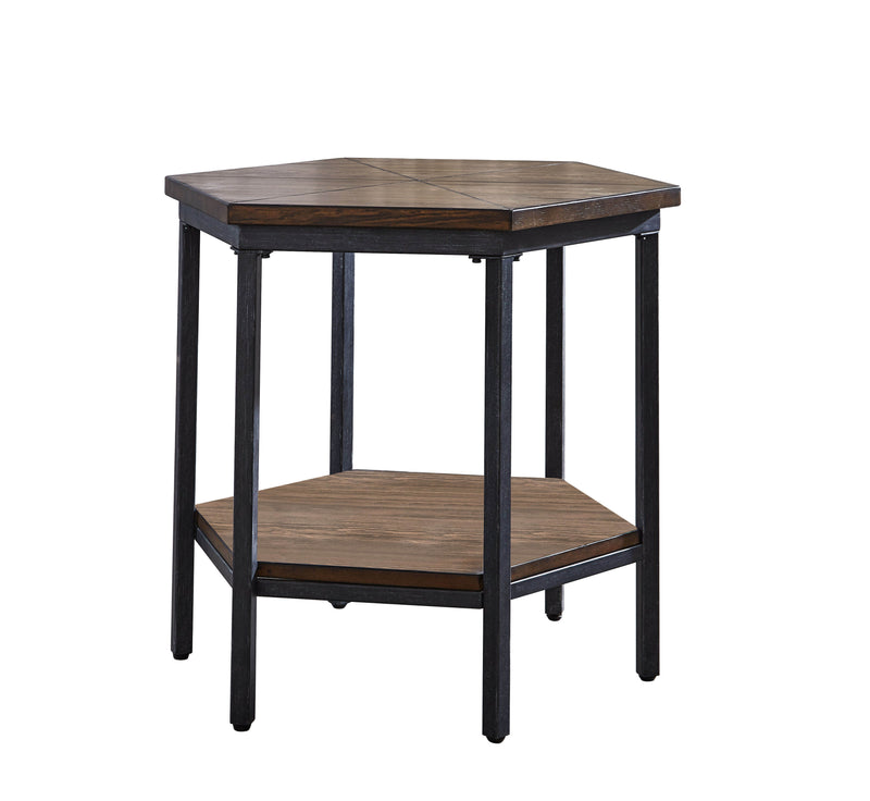 Steve Silver Ultimo Mocha Hexagon End Table