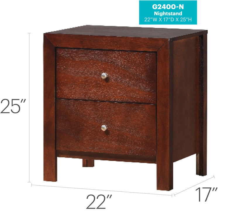 Glory Furniture Burlington Cherry Nightstand