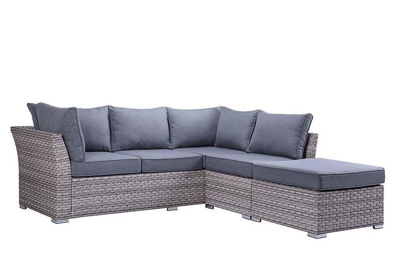 Acme Furniture Laurance Gray Patio Sectional with Cocktail Table