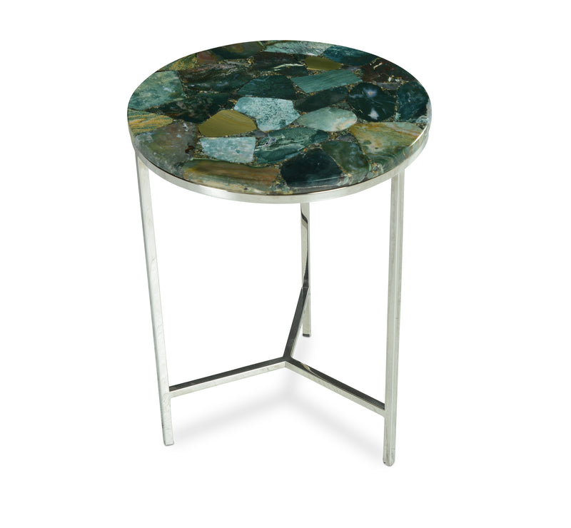 Steve Silver Foster Green jasper Top Chairside Table
