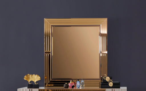 Galaxy Home Lorenzo Gray Gold Detailed Mirror
