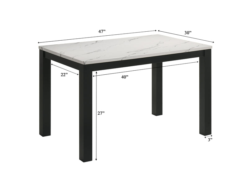 Crown Mark Resia White Dining Table