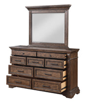 New Classic Furniture Mar Vista Walnut Dresser and Mirror