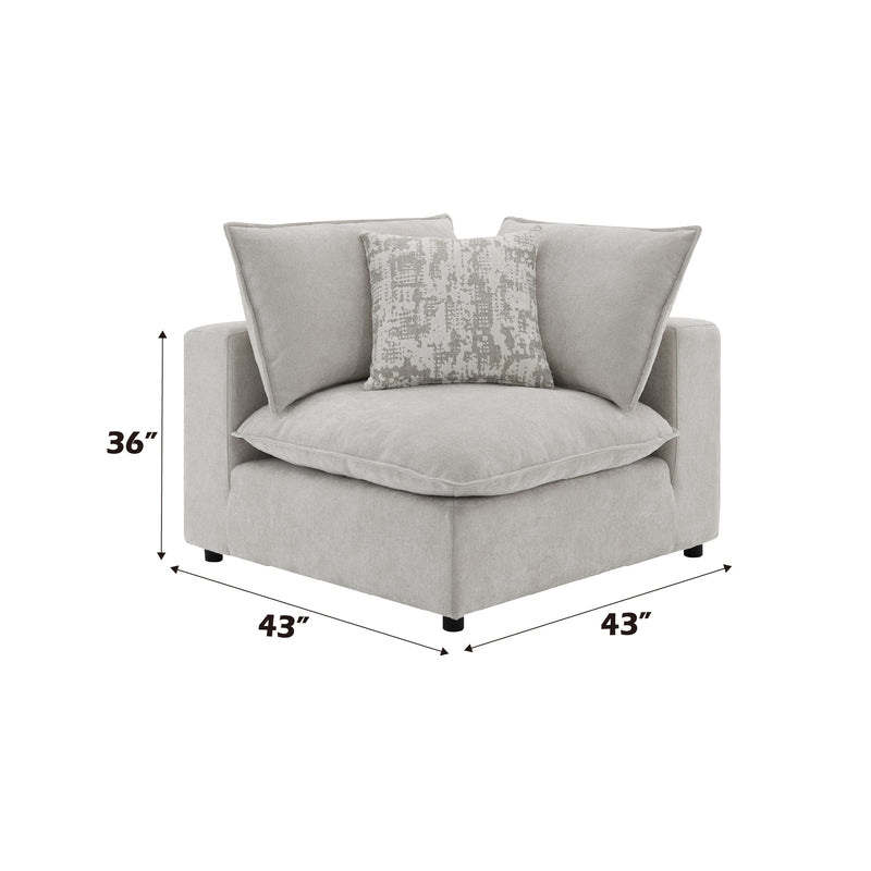 Acme Furniture Marisa Beige Modular Wedge with Pillow