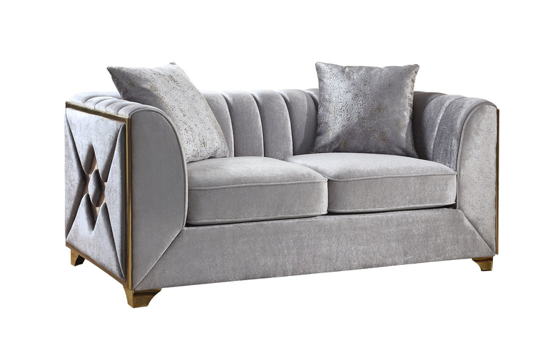 Galaxy Home Velencia Silver Loveseat