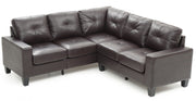 Glory Furniture Newbury Gray Faux Leather Sectional