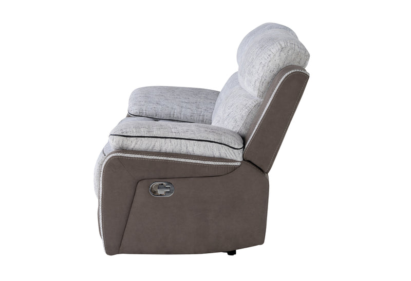 Global Furniture U5050 Grey Reclining Loveseat