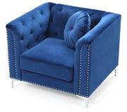 Glory Furniture Pompano Black Velvet Chair