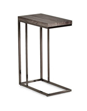 Steve Silver Lucia Gray Black Nickel Chairside End Table