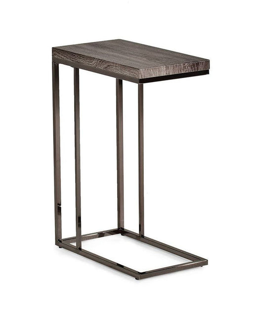 Steve Silver Lucia Gray Black Nickel Chairside End Table