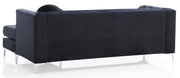 Glory Furniture Pompano Black Velvet Sofa Chaise
