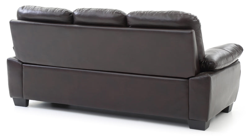 Glory Furniture Marta Gray Faux Leather Sofa