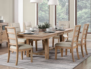 Home Elegance Aberdeen Beige Oak 7pc Dining Room Set