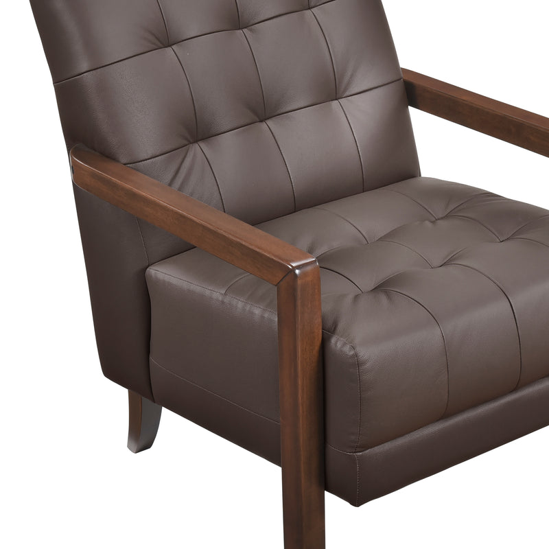 Home Elegance Crafton Dark Brown Accent Chair