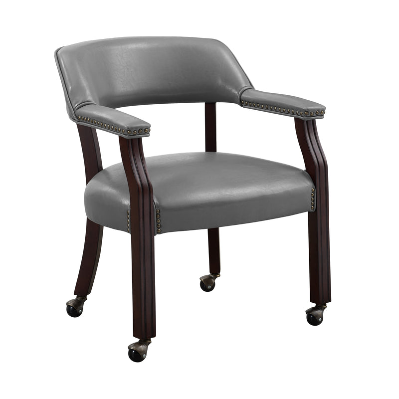 Steve Silver Tournament Brown Arm Chair with Casters