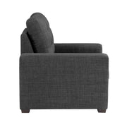 Home Elegance Mccafferty Dark Gray Chair with Pull Out Ottoman