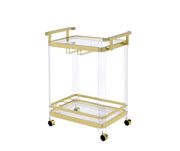 Steve Silver Aerin Silver Chrome Server Cart