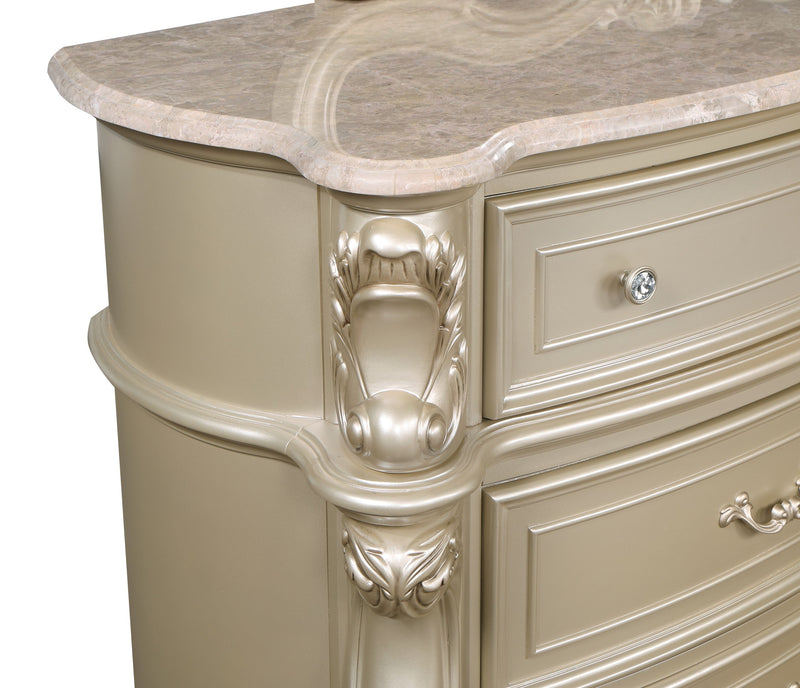 New Classic Furniture Monique Champagne Dresser and Mirror