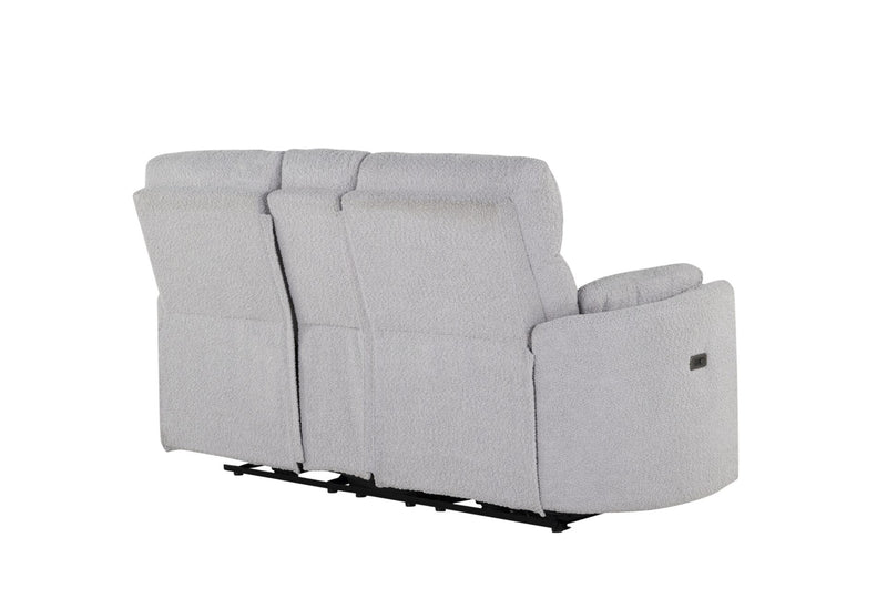 Global Furniture U8571 Dolphin Power Console Reclining Loveseat