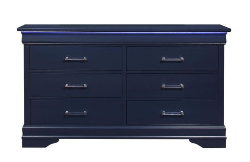 Global Furniture Charlie White LED Dresser And Mirror