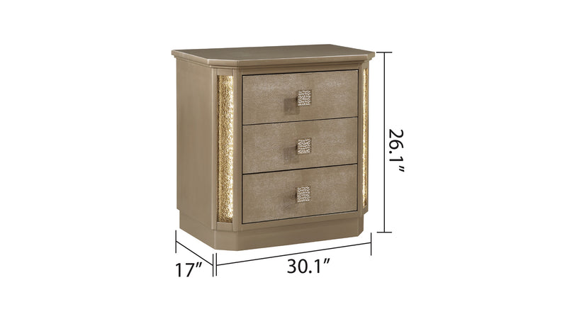 Galaxy Home Medusa Gold Nightstand
