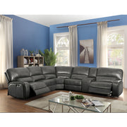 Acme Furniture Saul Gray Power Motion Sectional
