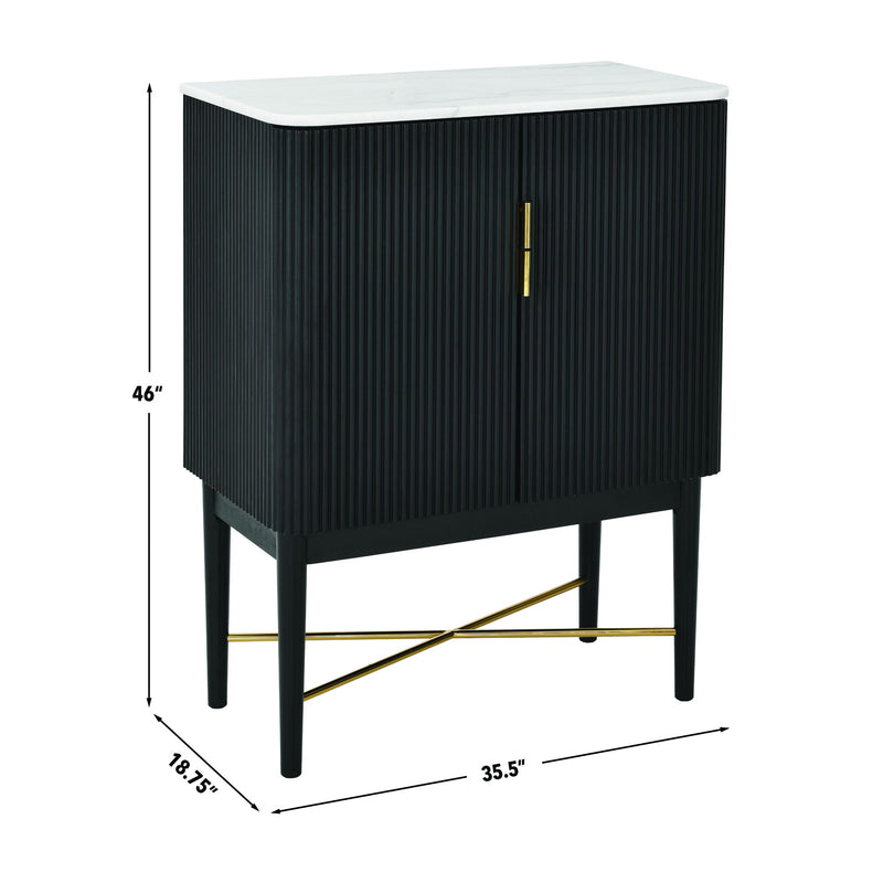 Steve Silver Vida Black WIne Cabinet