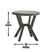 Steve Silver Alamo Gray Round End Table