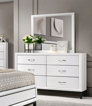 Home Elegance Davi White Dresser And Mirror