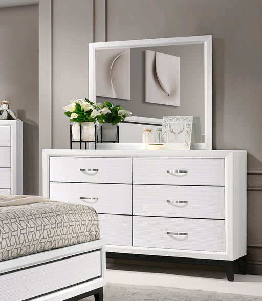 Home Elegance Davi White Dresser And Mirror