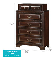 Glory Furniture LaVita Cappuccino Chest